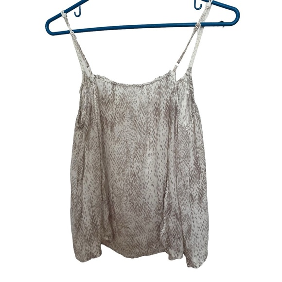 Gentle Fawn Babydoll Tank Top Women's Small Animal Print Y2K Neck‎ Tie Keyhole - Picture 2 of 7